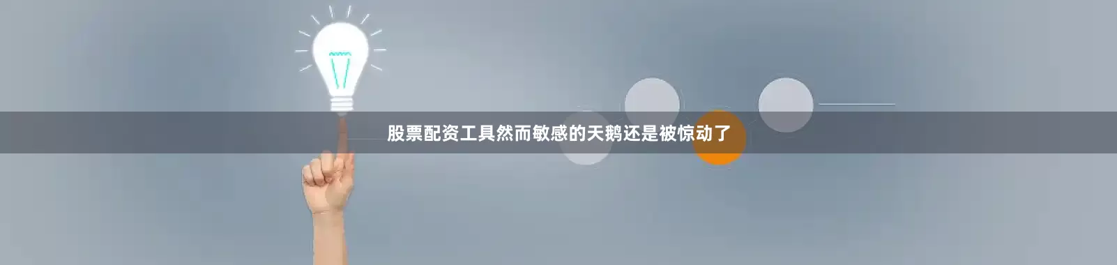 股票配资工具然而敏感的天鹅还是被惊动了